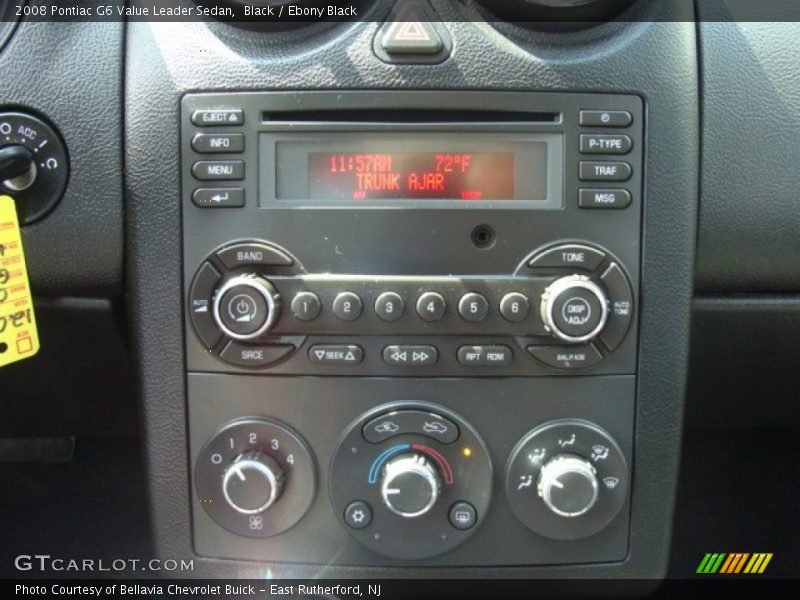 Black / Ebony Black 2008 Pontiac G6 Value Leader Sedan