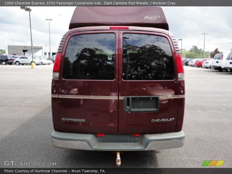 Dark Carmine Red Metallic / Medium Gray 1999 Chevrolet Express 1500 Passenger Conversion Van
