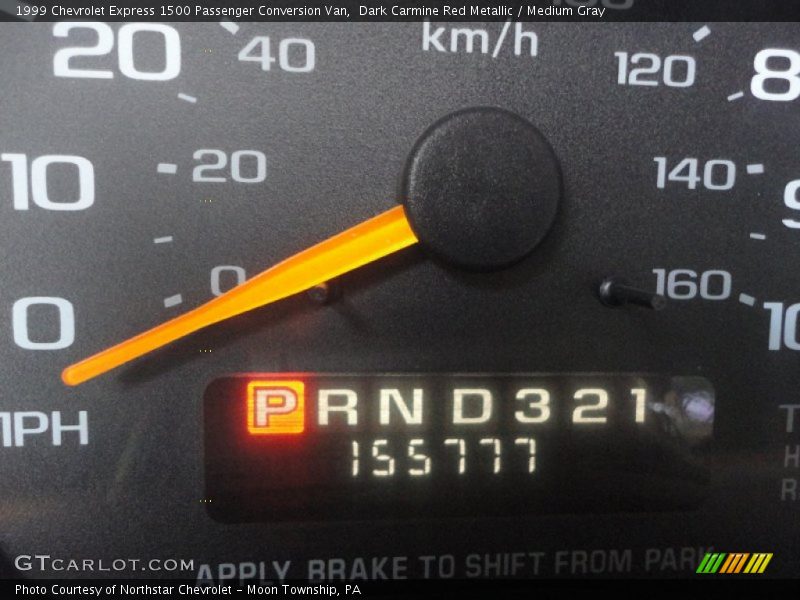 Dark Carmine Red Metallic / Medium Gray 1999 Chevrolet Express 1500 Passenger Conversion Van