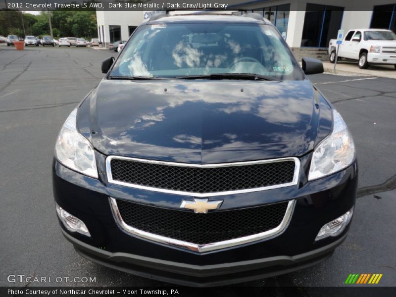 Dark Blue Metallic / Dark Gray/Light Gray 2012 Chevrolet Traverse LS AWD