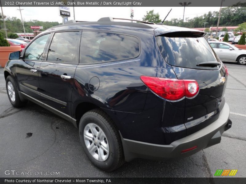 Dark Blue Metallic / Dark Gray/Light Gray 2012 Chevrolet Traverse LS AWD