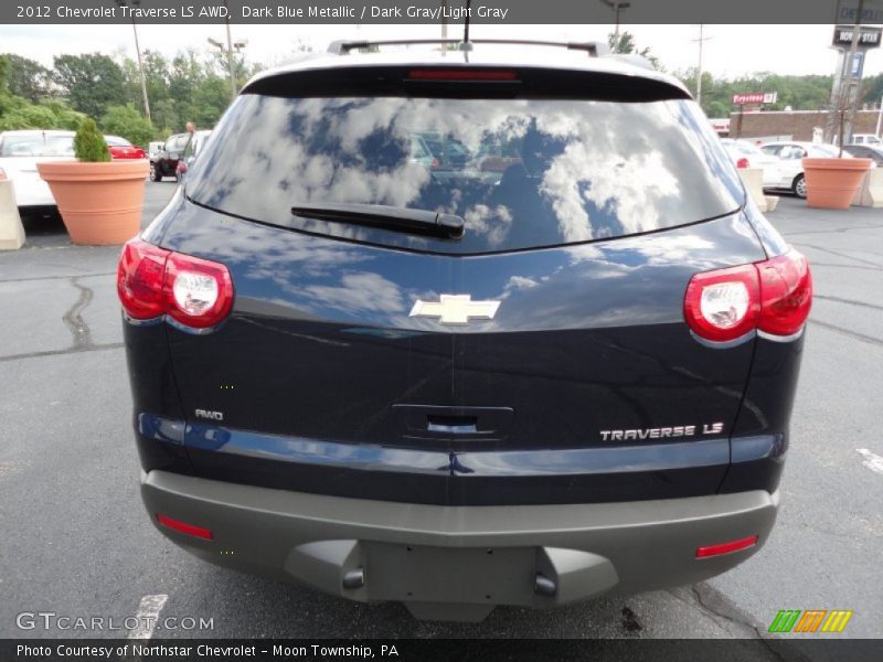 Dark Blue Metallic / Dark Gray/Light Gray 2012 Chevrolet Traverse LS AWD