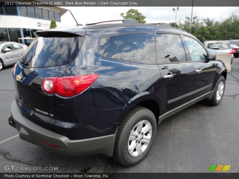 Dark Blue Metallic / Dark Gray/Light Gray 2012 Chevrolet Traverse LS AWD