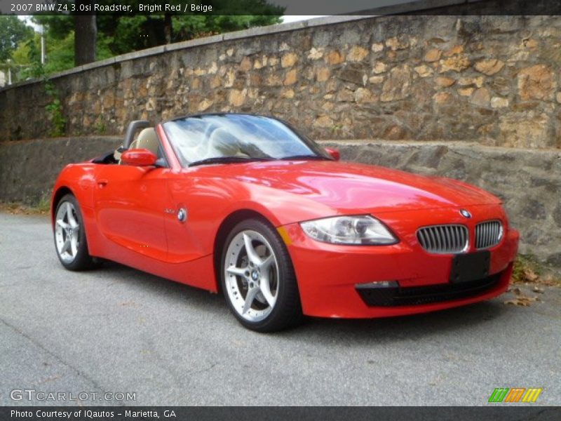 Bright Red / Beige 2007 BMW Z4 3.0si Roadster