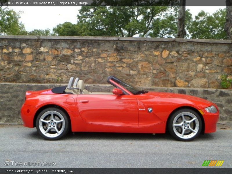 Bright Red / Beige 2007 BMW Z4 3.0si Roadster