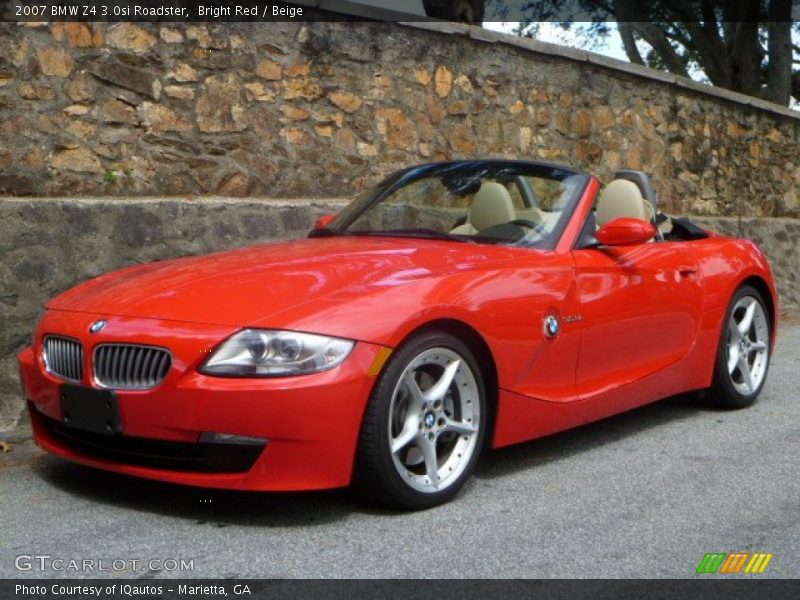 Bright Red / Beige 2007 BMW Z4 3.0si Roadster
