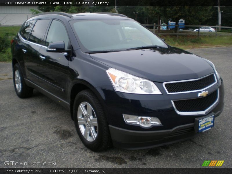 Dark Blue Metallic / Ebony 2010 Chevrolet Traverse LT AWD