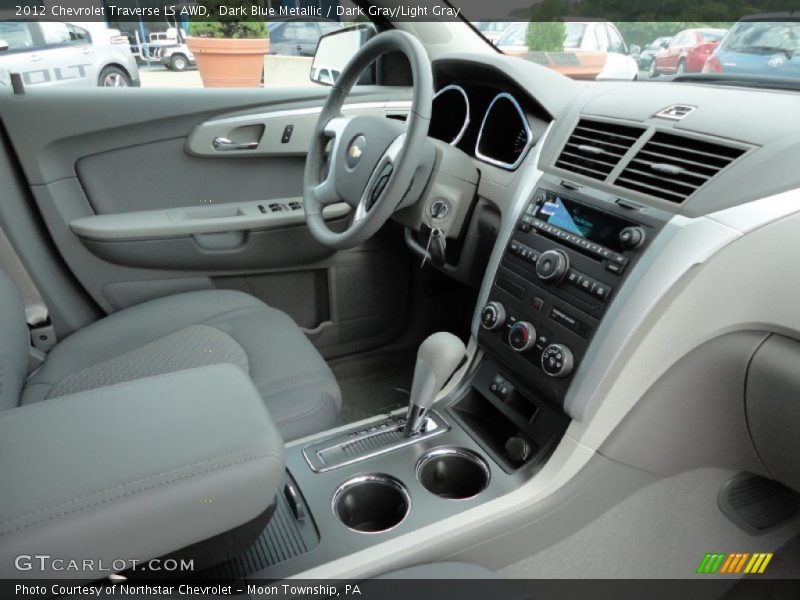 Dark Blue Metallic / Dark Gray/Light Gray 2012 Chevrolet Traverse LS AWD