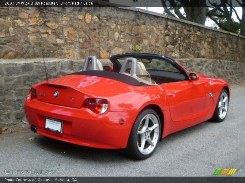 Bright Red / Beige 2007 BMW Z4 3.0si Roadster