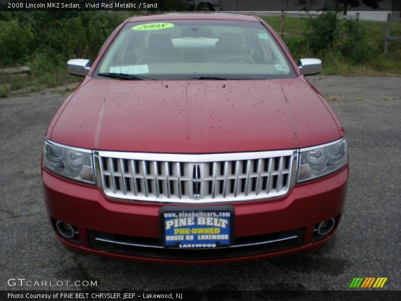 Vivid Red Metallic / Sand 2008 Lincoln MKZ Sedan