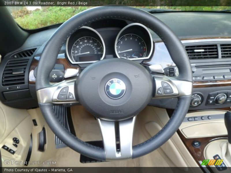 Bright Red / Beige 2007 BMW Z4 3.0si Roadster