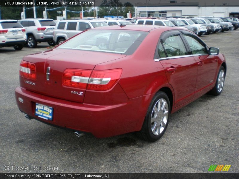 Vivid Red Metallic / Sand 2008 Lincoln MKZ Sedan