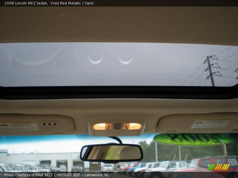 Vivid Red Metallic / Sand 2008 Lincoln MKZ Sedan