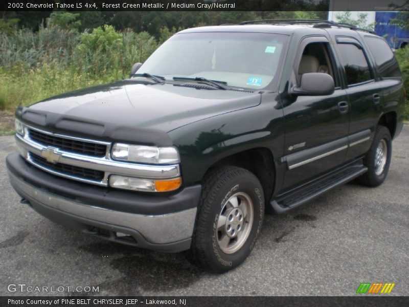 Forest Green Metallic / Medium Gray/Neutral 2002 Chevrolet Tahoe LS 4x4