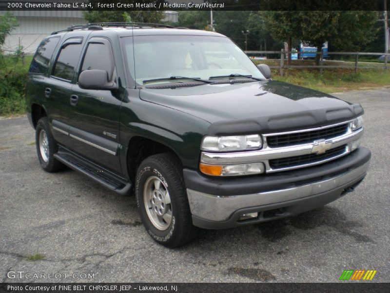 Forest Green Metallic / Medium Gray/Neutral 2002 Chevrolet Tahoe LS 4x4