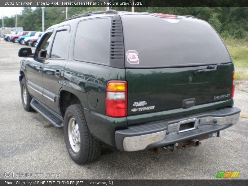 Forest Green Metallic / Medium Gray/Neutral 2002 Chevrolet Tahoe LS 4x4