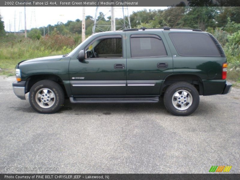 Forest Green Metallic / Medium Gray/Neutral 2002 Chevrolet Tahoe LS 4x4