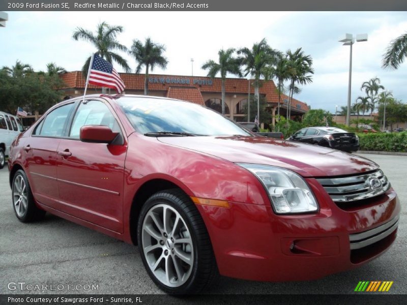 Redfire Metallic / Charcoal Black/Red Accents 2009 Ford Fusion SE