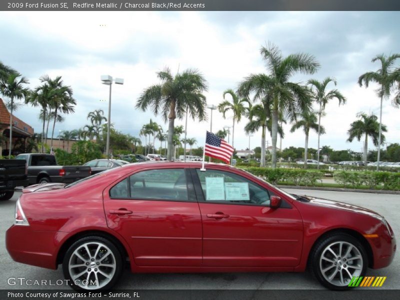 Redfire Metallic / Charcoal Black/Red Accents 2009 Ford Fusion SE