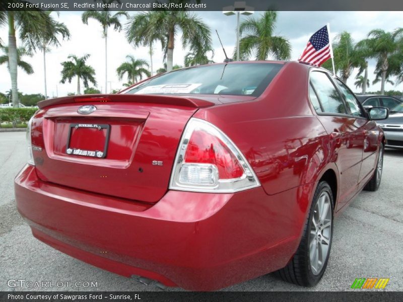 Redfire Metallic / Charcoal Black/Red Accents 2009 Ford Fusion SE
