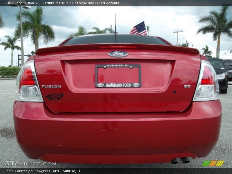 Redfire Metallic / Charcoal Black/Red Accents 2009 Ford Fusion SE