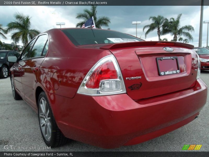 Redfire Metallic / Charcoal Black/Red Accents 2009 Ford Fusion SE