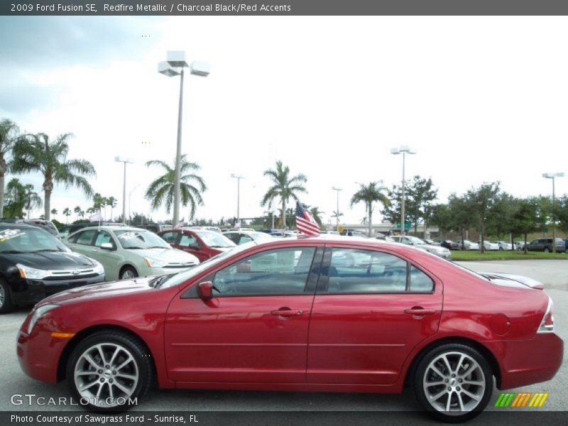 Redfire Metallic / Charcoal Black/Red Accents 2009 Ford Fusion SE