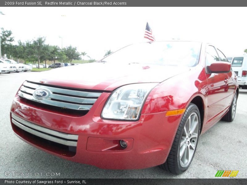 Redfire Metallic / Charcoal Black/Red Accents 2009 Ford Fusion SE