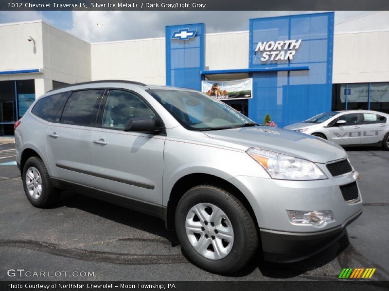 Silver Ice Metallic / Dark Gray/Light Gray 2012 Chevrolet Traverse LS