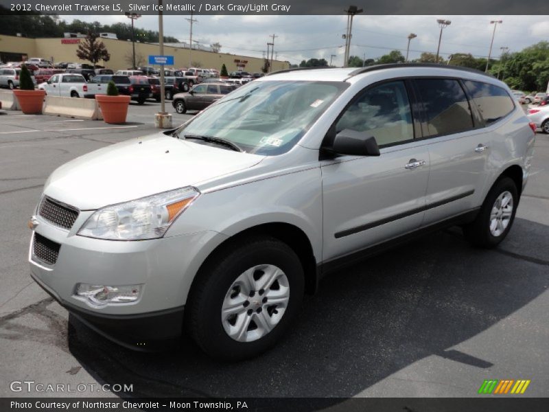 Silver Ice Metallic / Dark Gray/Light Gray 2012 Chevrolet Traverse LS