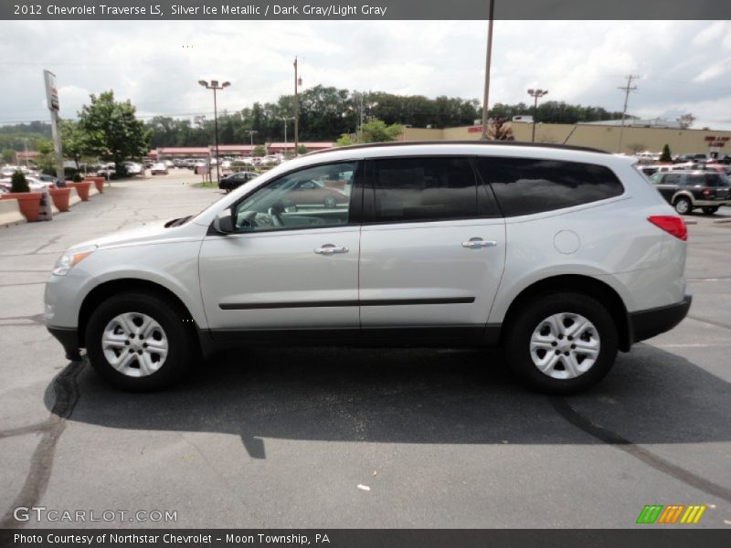 Silver Ice Metallic / Dark Gray/Light Gray 2012 Chevrolet Traverse LS