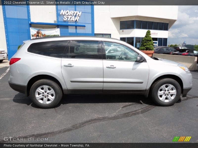 Silver Ice Metallic / Dark Gray/Light Gray 2012 Chevrolet Traverse LS
