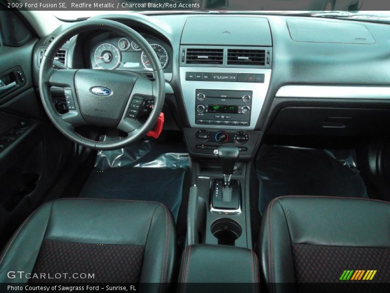 Redfire Metallic / Charcoal Black/Red Accents 2009 Ford Fusion SE
