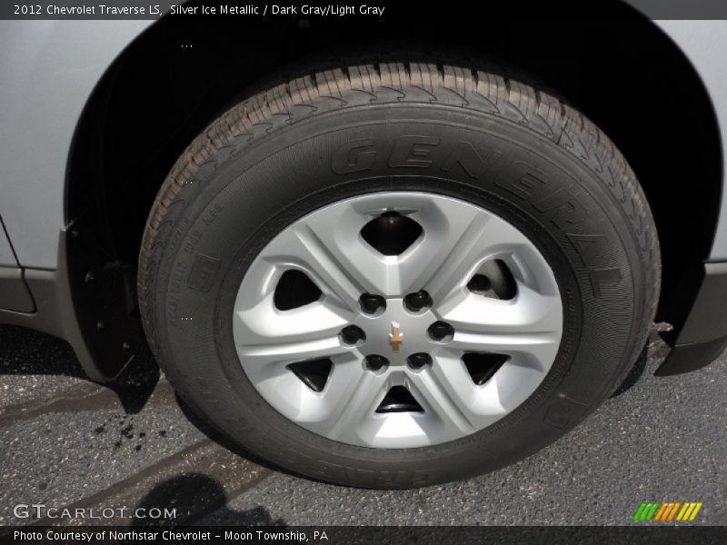 Silver Ice Metallic / Dark Gray/Light Gray 2012 Chevrolet Traverse LS