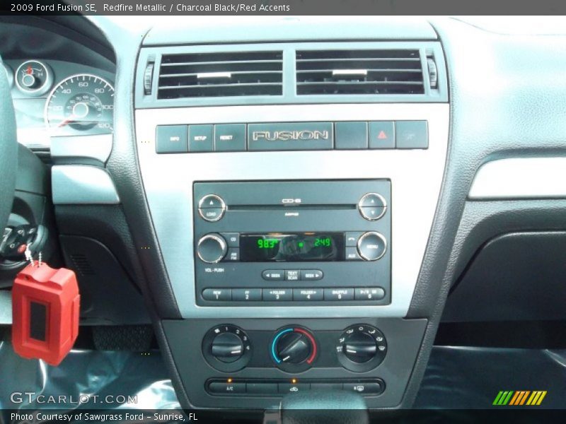 Redfire Metallic / Charcoal Black/Red Accents 2009 Ford Fusion SE