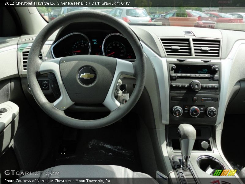 Silver Ice Metallic / Dark Gray/Light Gray 2012 Chevrolet Traverse LS