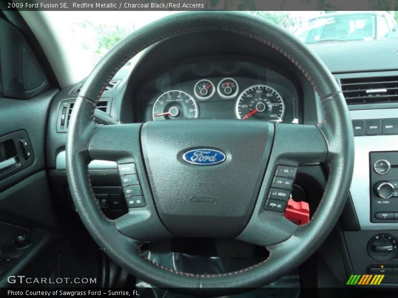 Redfire Metallic / Charcoal Black/Red Accents 2009 Ford Fusion SE
