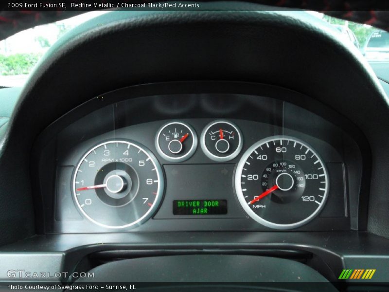 Redfire Metallic / Charcoal Black/Red Accents 2009 Ford Fusion SE