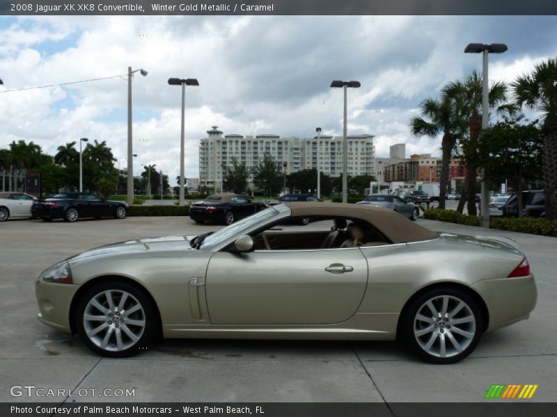 Winter Gold Metallic / Caramel 2008 Jaguar XK XK8 Convertible
