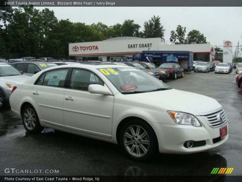 Blizzard White Pearl / Ivory Beige 2008 Toyota Avalon Limited
