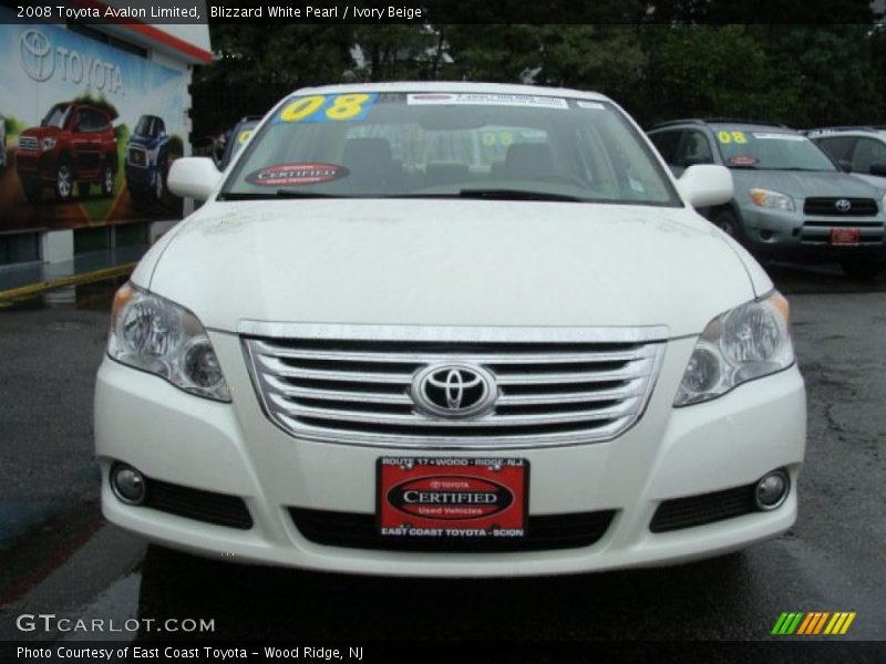 Blizzard White Pearl / Ivory Beige 2008 Toyota Avalon Limited