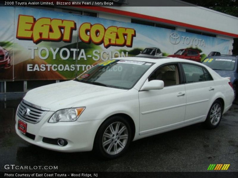 Blizzard White Pearl / Ivory Beige 2008 Toyota Avalon Limited