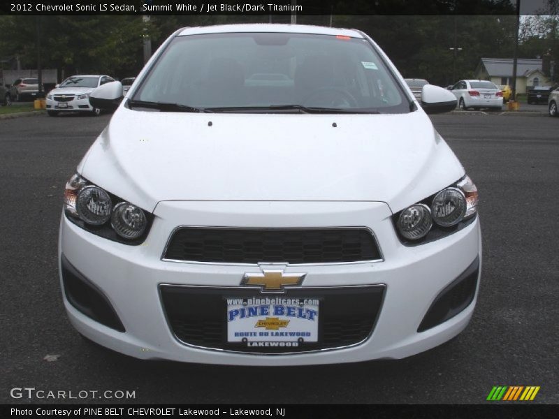 Summit White / Jet Black/Dark Titanium 2012 Chevrolet Sonic LS Sedan