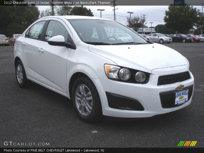 Summit White / Jet Black/Dark Titanium 2012 Chevrolet Sonic LS Sedan