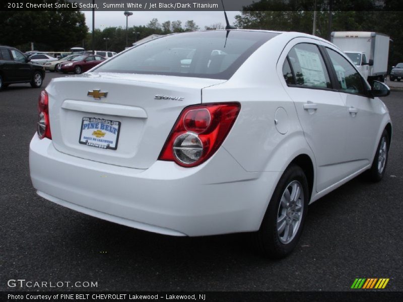 Summit White / Jet Black/Dark Titanium 2012 Chevrolet Sonic LS Sedan