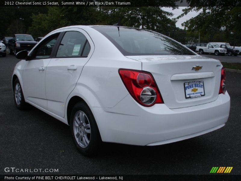 Summit White / Jet Black/Dark Titanium 2012 Chevrolet Sonic LS Sedan