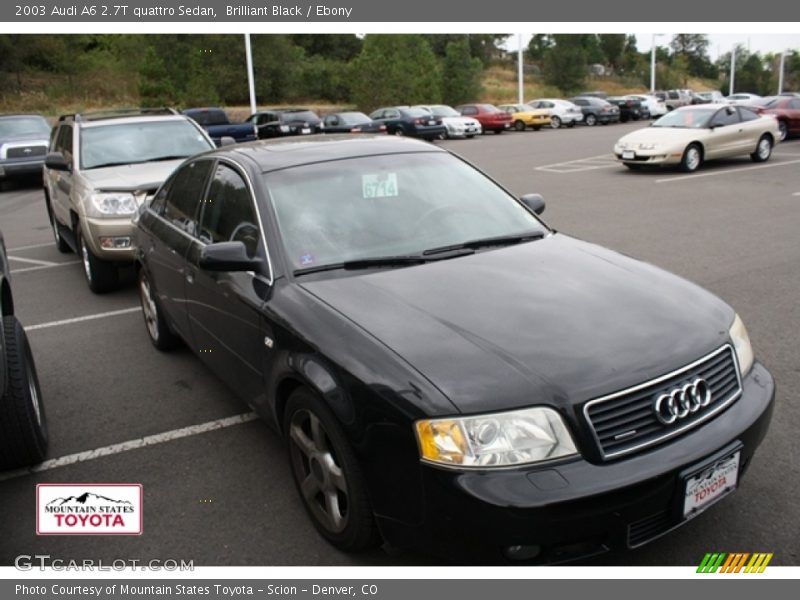 Brilliant Black / Ebony 2003 Audi A6 2.7T quattro Sedan