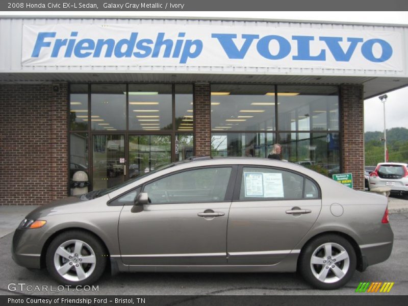 Galaxy Gray Metallic / Ivory 2008 Honda Civic EX-L Sedan