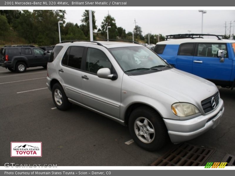 Brilliant Silver Metallic / Charcoal 2001 Mercedes-Benz ML 320 4Matic