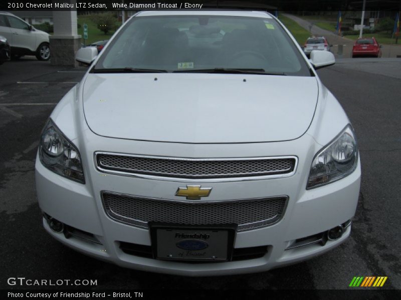 White Diamond Tricoat / Ebony 2010 Chevrolet Malibu LTZ Sedan